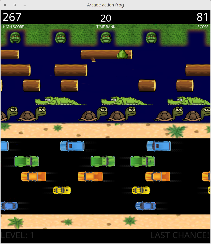 [Arcade action frog]