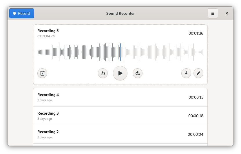 [GNOME Sound Recorder]