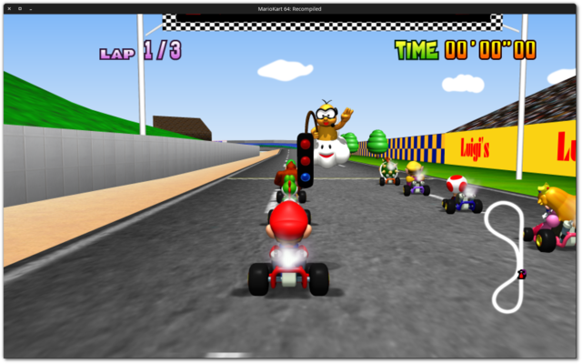 [MarioKart 64 (with MarioKart 64: Recompiled engine)]